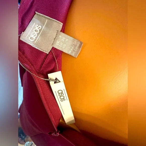 ASOS Purple/Maroon Unique Edgy Cut Out Dress Sz 4 - NWT - Picture 12 of 16